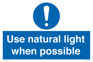 Use natural light when possible